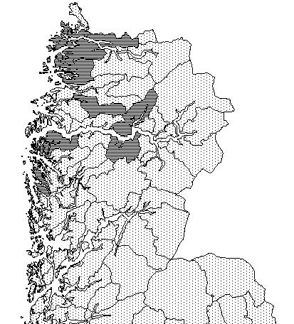 Municipalities in the counties Sogn & Fjordane and Hordaland from where NINA received otters in 2002. A: females. B: males.