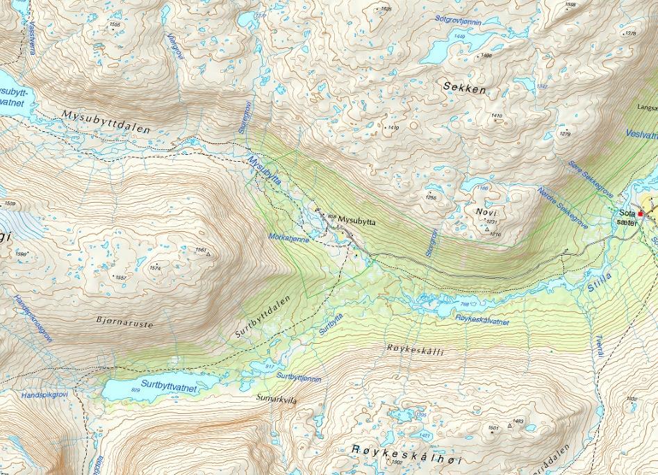 Mysubytta landskapsvernområde Oppretta etter Naturmangfoldlova i 2009 Skjåk kommune,