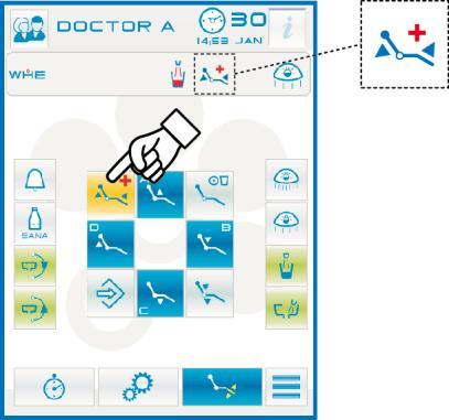 når lagringsmodusen er aktivert varsles det med et kort lydsignal (PIPESIGNAL) og ikonet ( A ) vises på TOUCH DISPLAY.