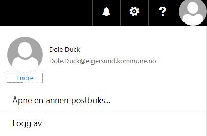 Logge av Er du ferdig med å bruke Outlook Web App og ønsker å logge av, gjøres