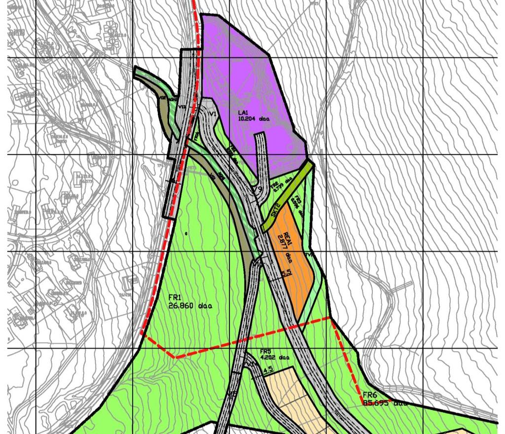 3.2 Gjeldende reguleringsplaner En mindre del av planområdet i nord dekkes av områdeplan Trysilfjellet Arena,