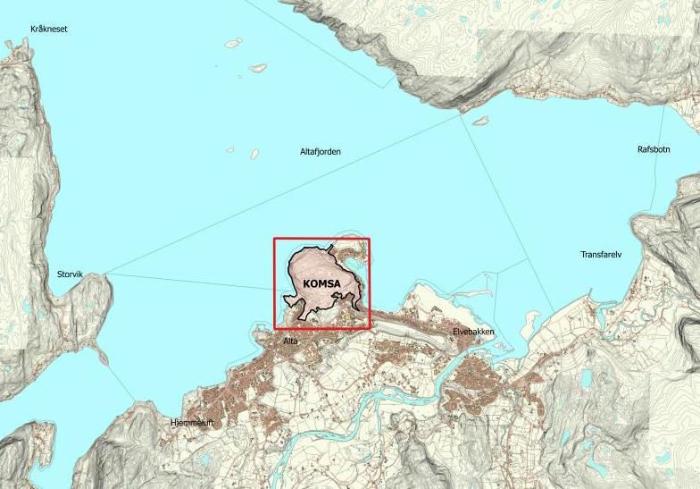 mai 2015 for Komsa-området i Alta som har vært på høring hos berørte parter og instanser.