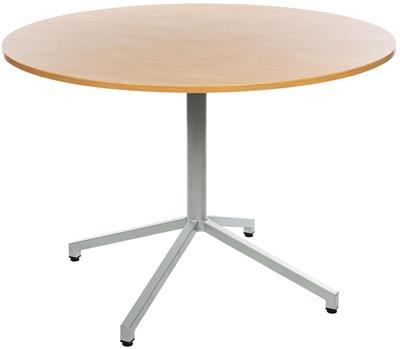 Kantinemøbler 79 Kantinebord Produsent: Lekolar Modell: Carina HT Rundt bord med 4 fots kryssunderstell.