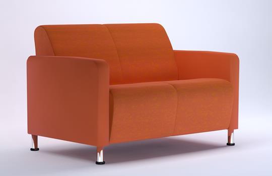 Sittegrupper 83 Modulsofa, 2- seter Produsent: Ekornes Modell: City Life City Life sofa, med vanger, stoff 577 Karma. Bein stål/alu. Standard høyde bein 12 cm, alternativt 17 cm.