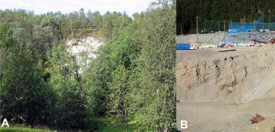 grunnvannsspeilet (under kote 30 m) består sannsynligvis også for en del av sand/grus, men tilstedeværelse av morenemateriale eller leire kan ikke utelukkes.