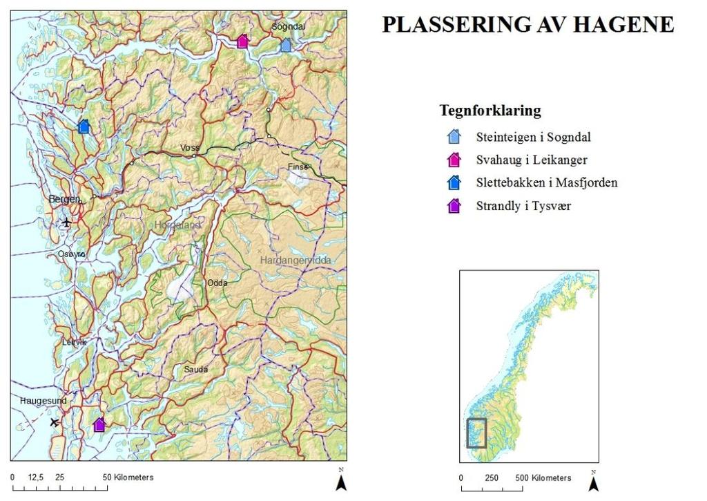 Modellhagene I forbindelse med oppgaven har vi valgt å gjøre feltarbeid hvor vi har registrert planter i hager med særlig fokus på fremmede arter.