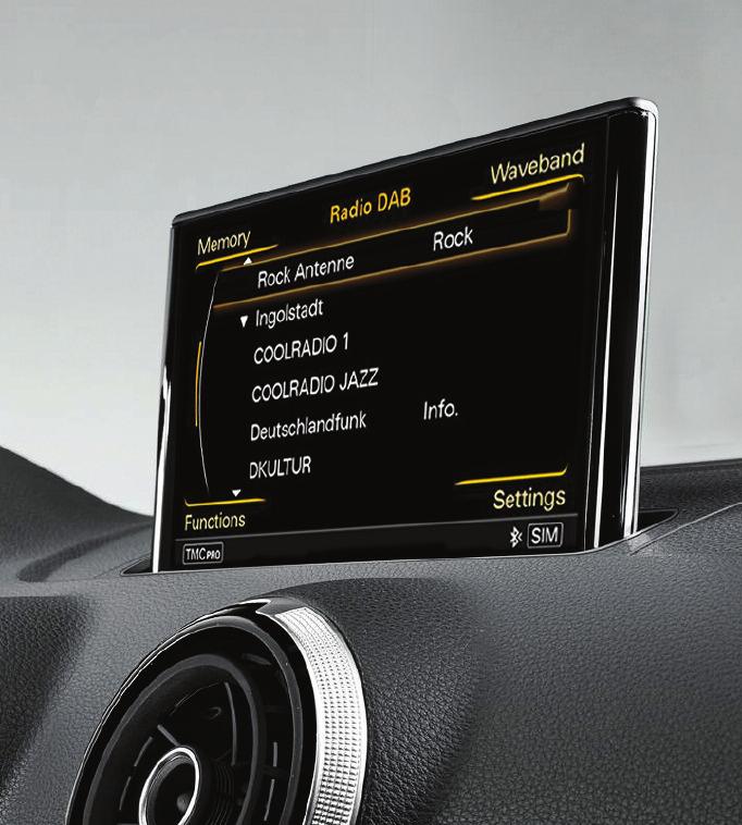 DAB+ radio i din Audi Vi har ikke glemt at du vil høre på radio i fremtiden også!