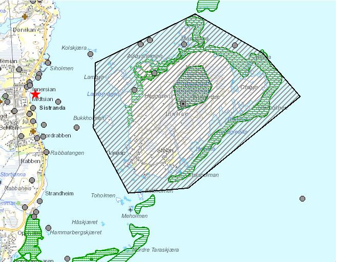 Figur 3: Utklipp fra databasen "Naturbase", regional oversikt /4/.