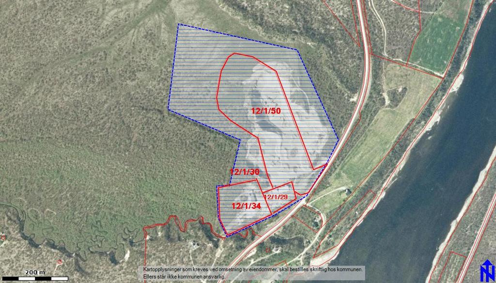 2.2 Eiendomsforhold Planen omfatter deler av FeFo s (Finnmarkseiendommen s) grunn i Tana kommune.