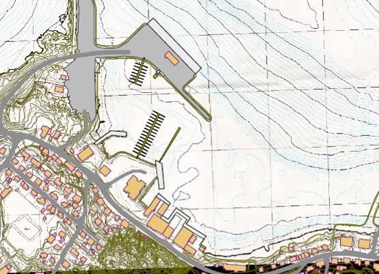 Mer detaljert skisse vil bli utarbeidet og oversendt Kystverket, basert på illustrasjon laget av Norconsult.