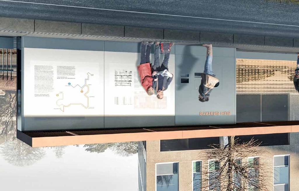 19 Bussveien Ruten Vatnekrossen Figur 17 Holdeplasser langs Bussveien. Illustrasjon: Gottlieb Paludan Architects. 4.2.