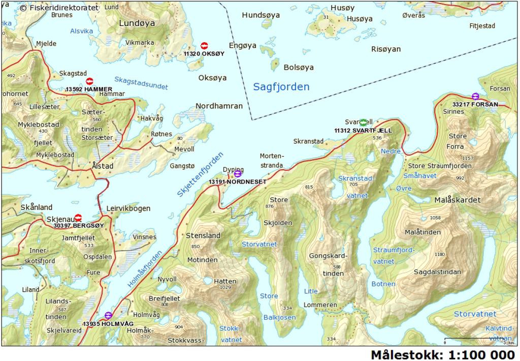 1 Innledning Formålet med denne B-undersøkelsen er å dokumentere miljøtilstanden ved utløpet av utslippsledning ved lokaliteten Nordneset i henhold til NS 9410:2016 som omfatter sedimentog