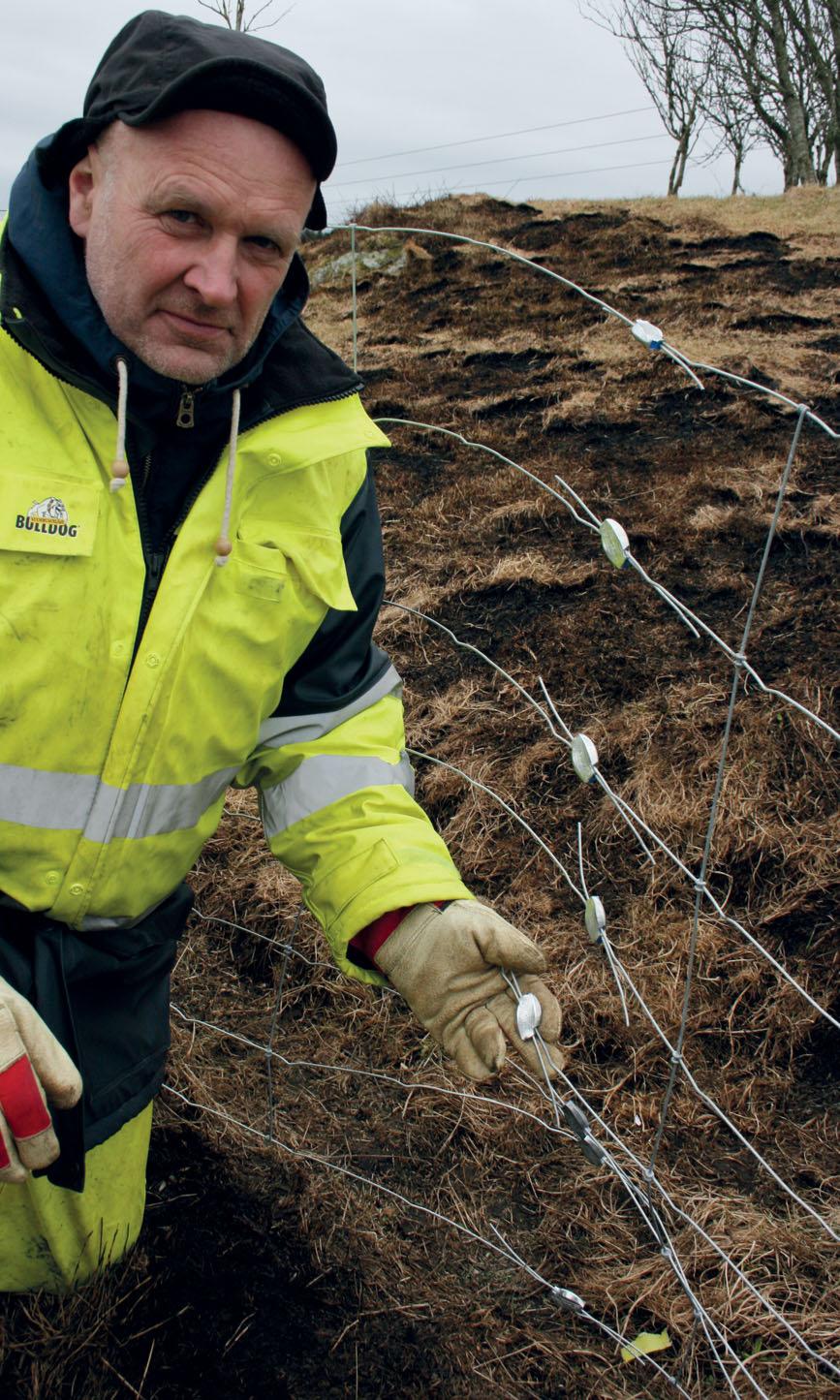 Alt etter hvilket dyreslag som skal gjerdes inne. Legg merke til avstanden mellom pålene.