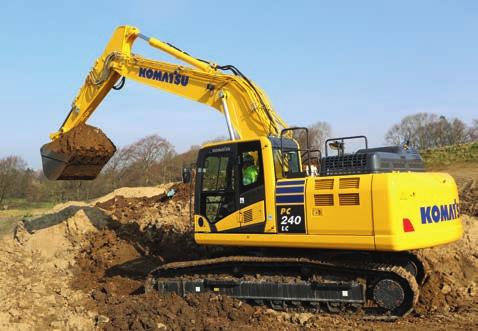 Sikkerhet først Optimal sikkerhet på arbeidsplassen Sikkerhetsutstyret på Komatsu PC240LC/NLC-11 oppfyller de nyeste