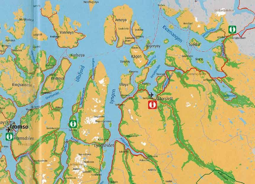 Burfjord SKJERVØY TOS 250 km DMS 48 km KVÆNANGEN TOS 314 km DMS 74 km