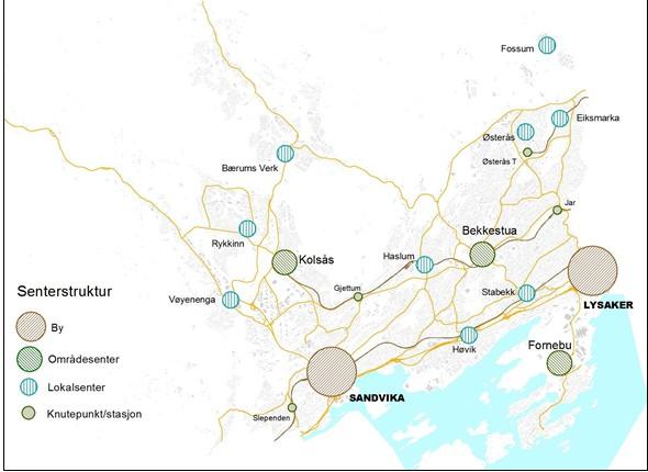 Tomtereserven KPA utkast Utbyggingsområde Anslag nye boliger i perioden 2015-2030 Fornebu 5000 7500 Sandvika 2300 3600 Fossum 1600 2000 Bekkestua 1500 2000 Haslum/Avløs stasjon 300 500 Kolsås stasjon