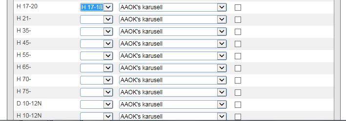 aktuelle løpet, mens rankingen er for D/H17-18.