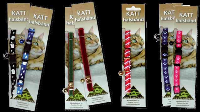KATT - Halsbånd 100050 Katt halsbånd lær med stener - Rød / Vit 10mm x 30cm