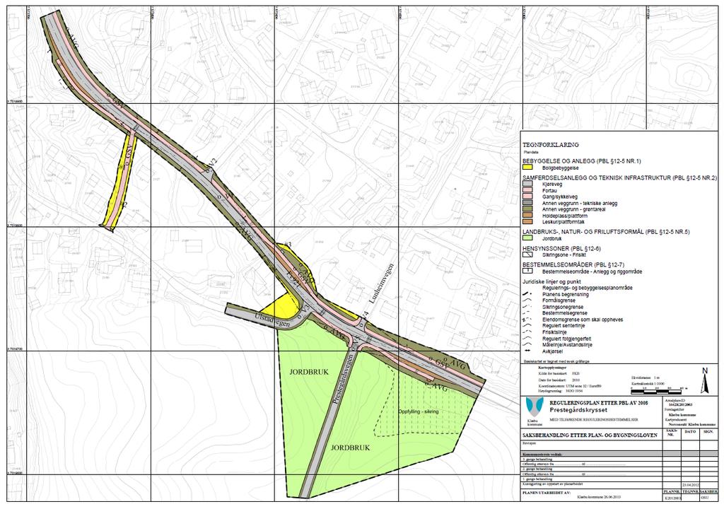 Oppdragsnr.: 5121908 Dokument nr.: 1 Reguleringsplan for Prestegårdskrysset, Klæbu kommune Revisjon: 0 5 Beskrivelse av planforslaget 5.