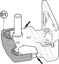 12 (34) mot døren. u Ta av panelet Fig. 12 (30). u Skru lukkedemperenheten av (2 ganger torx 15) Fig. 12 (35). u Trekk lukkedemperenheten litt ut mot håndtakssiden og sving den ut.