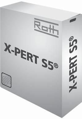 Roth Gulvvarmerør Roth X-PERT S5 Gulvvarmerør 5 sjikts rør med innebygd diffusjonssperre. Kjernen i røret er PE (Po lyety len).