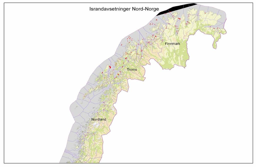 Israndavsetninger kartlagt som naturtype i prosjektet Marint biologisk mangfold.