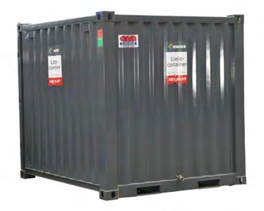 80x1,50 10m3-3,51x1,80x1,80 Sertifisert container i