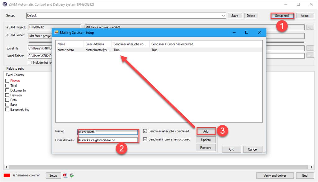 BIM2Share AutoDelivery: Brukerveiledning side 4/17 5 Bruk av AutoDelivery 5.