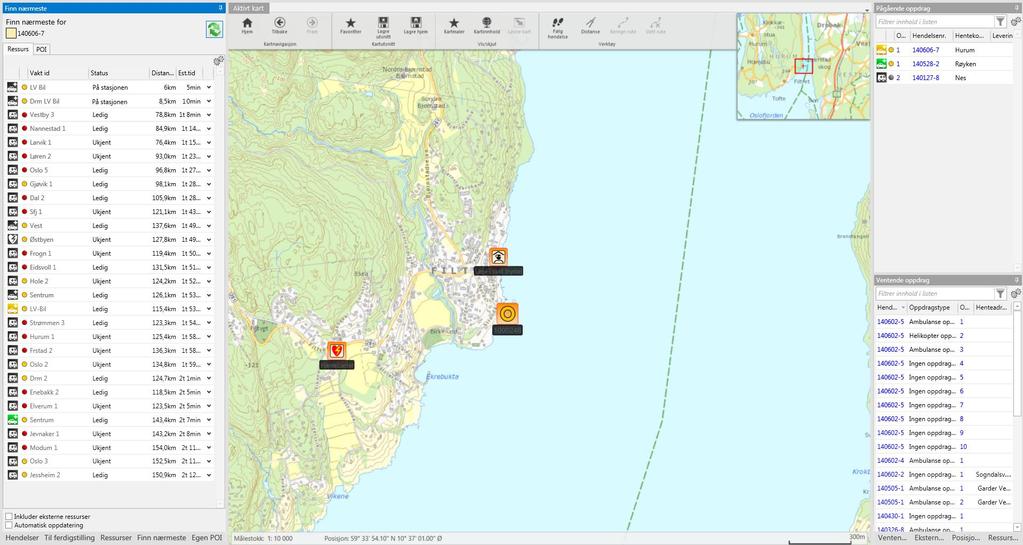 Oppdragshåntering og Ressursstyring Flåtestyringsfunksjonalitet