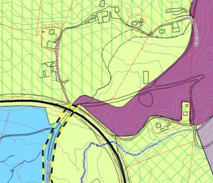 RINGSAKER AKTUELLE TILTAK PÅ DOVREBANEN INFORMASJON TIL PLANORUM 23. MAI 2012 SIDE 4 1.2 Planstatus Utsnittet til venstre er fra gjeldende kommuneplan.