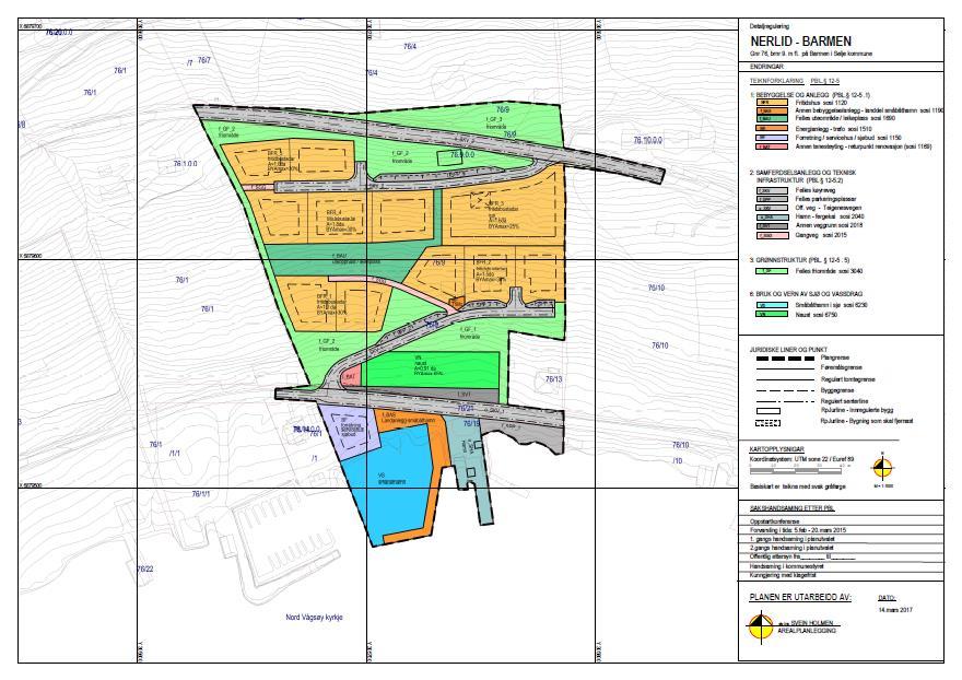 1. Innledning Skredfare er vurdert i forbindelse detaljregulering på Nerlid, Barmen i Selje kommune gbnr 76/9 m.fl.