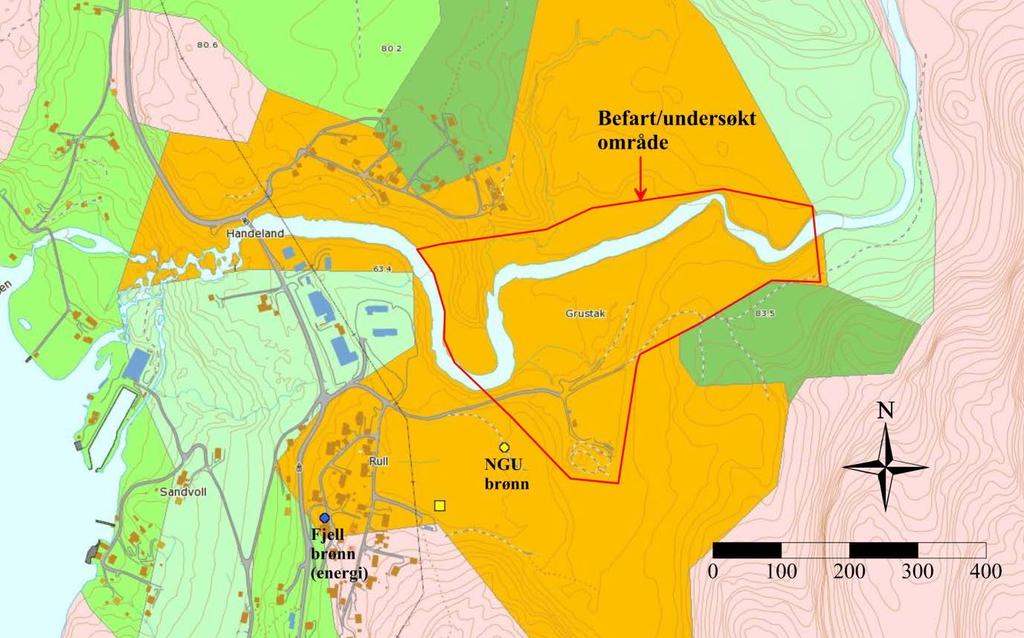 Geofysiske og hydrogeologiske undersøkelser ved Sandvoll 5 3 RESULTATER 3.