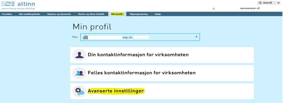 Velg firmanavnet i listen og ikke deg som privatperson.