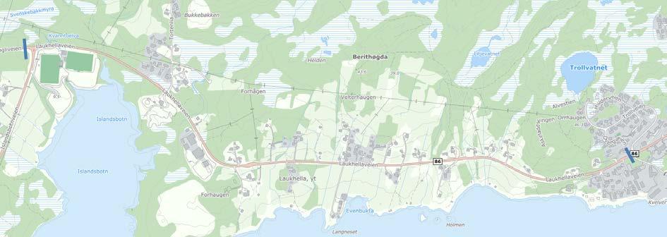 1 Analyseobjekt, formål og vurderingskriterier 1.1 Dagens situasjon Silsand - Islandsbotn Planområdet ligger på Senja i Lenvik kommune og omfatter en strekning på ca. 2,8 km av fv.