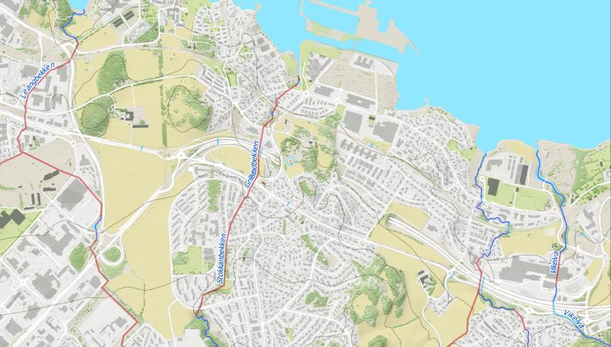 Verktøy - TK`s digitale kartgrunnlag over åpne og lukkede bekker - Flyfoto perioden