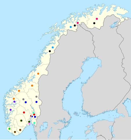 Utbredelse av NorEngros 13 medlemmer: Drammen Papir Markedshuset Olafsen Engros KJ Brusdal Johs Olsen NB Engros Medi Partner E.T.