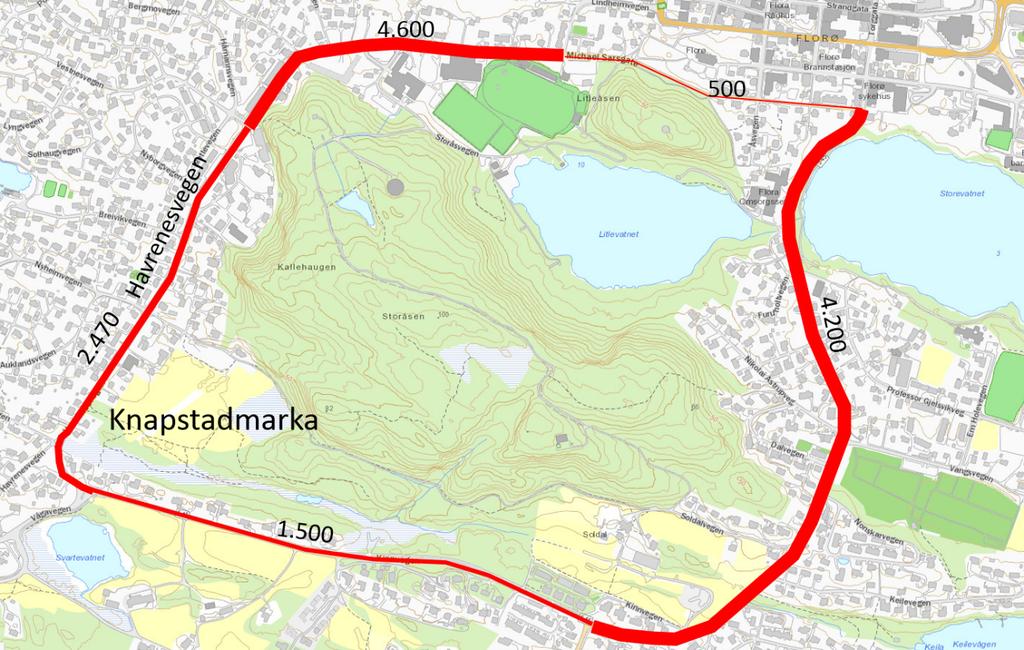 NOTAT Side 2 av 13 1 INNLEDNING Det er laget et reguleringsplanforslag for Knapstadmarka med utbygging av boliger, barnehage og en skole.