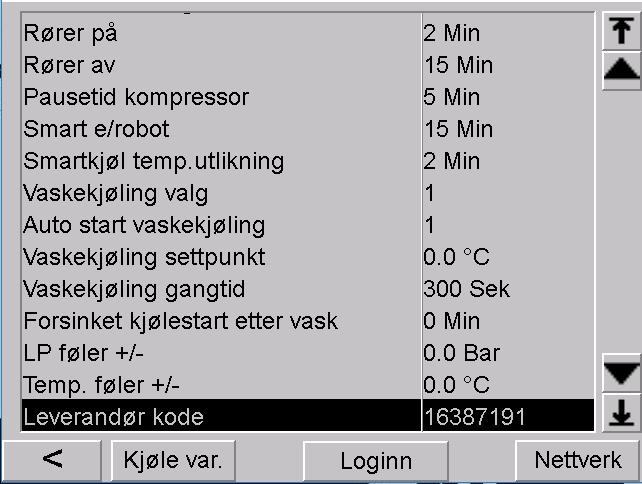 - Leverandørkode settes av servicepersonell. - Telefon nr. (alarm fra tank) forutsetter datalinje.