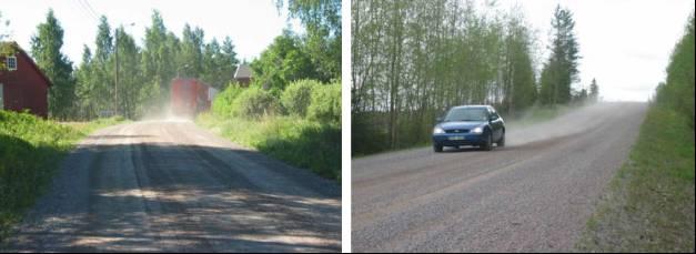 Tilstandsgrad 0 Trafikken virvler ikke opp støv fra vegbanen. Omgivelsene langs vegen er ikke utsatt for støv.