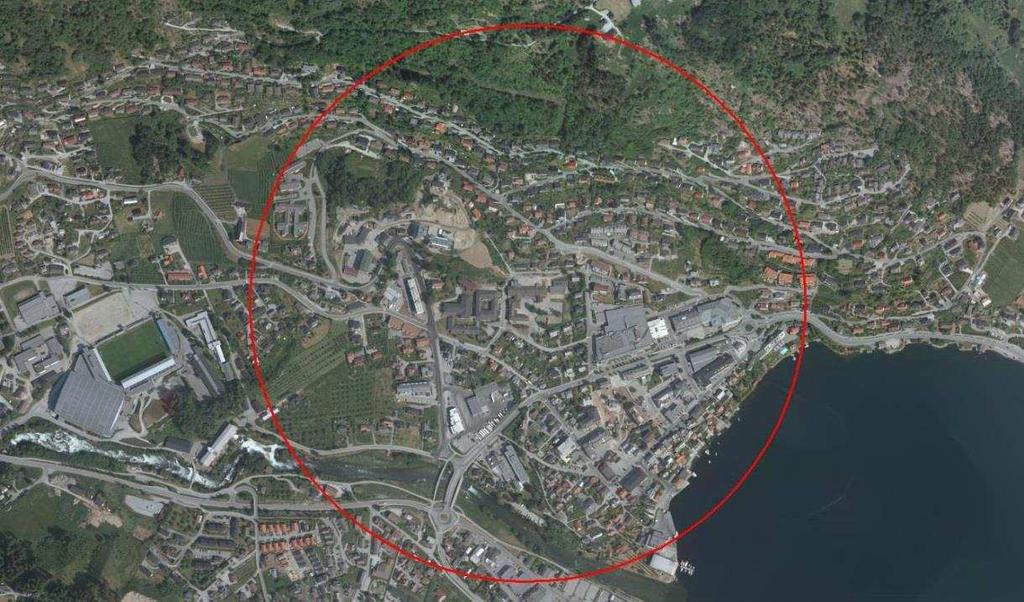 Innanfor ringen er det fleire friområder som Fosshagen, Rutlin-Ulvahaugen, sentrumsparken, Hove (vest for Hovsmarki terrasse) og elveparken som alle ligg innanfor 500 meter i luftlinje frå Trudvang