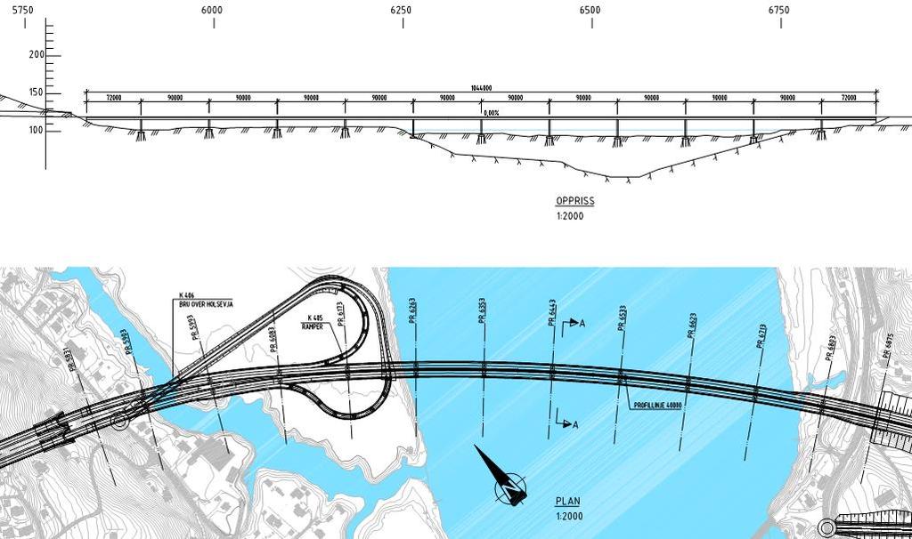 3.3 K004 - Bru over Glomma Generelt Kryssing av Glomma vil kreve ei bru med totallengde på ca. 1044 m. For denne kryssingen kan det tenkes flere brutyper, men pga.
