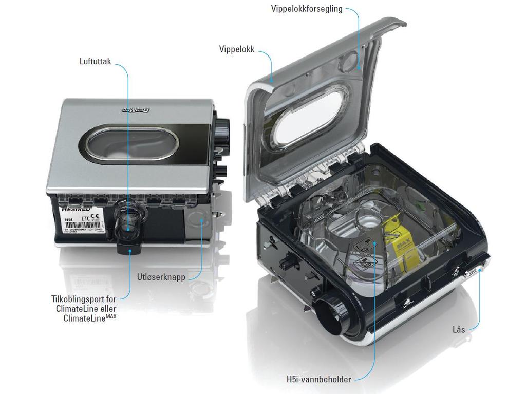 6 Luftfukter H5i g luftslange ClimateLine 6.1 Climate Cntrl Øvre luftveier sørger fr at luften vi puster inn blir varmet pp g fuktet før den når lungene.