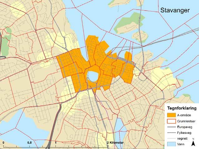 Figur 17:A-område, Stavanger. Figur 18: Stavanger.