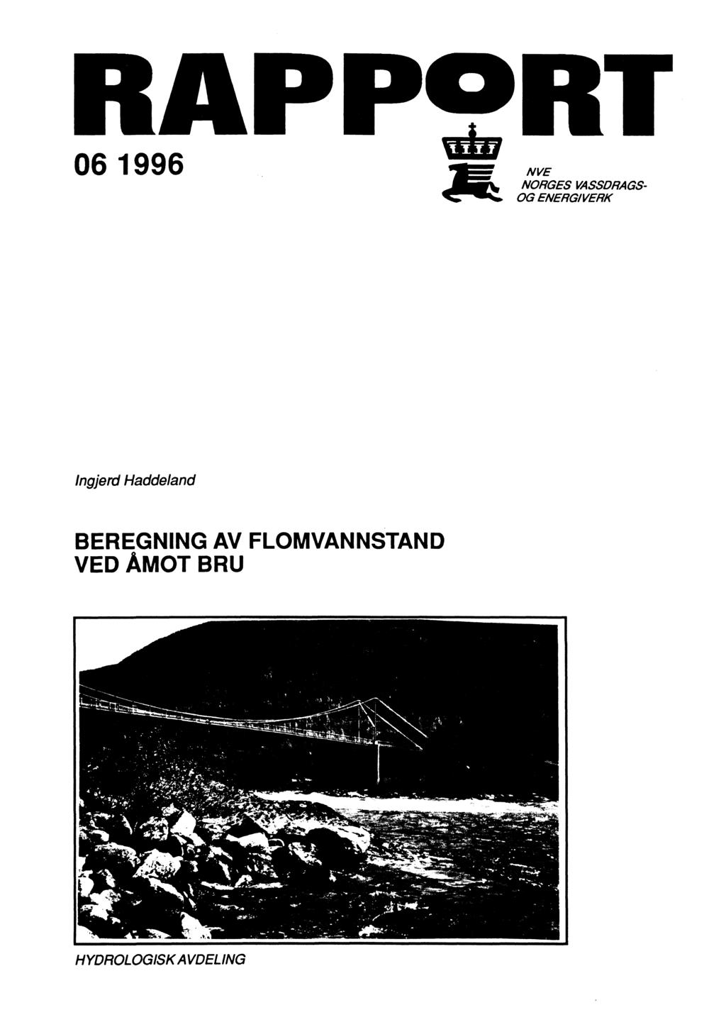 06 1996 NVE NORGES VASSDRAGS OG ENERGVERK ngjerd