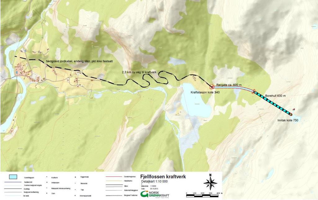 Saksa frå konsesjonssøknaden til Fjellfossen kraftverk: «Ellers vil planlagt vanninntak og øvre del av vannvei ligge like innenfor randsonen av viltområdet Fjellheimen, som er beiteområde for