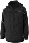 innerjakken: 100 % polyester 999 71333 KIRUNA JACKET BLACK, 991 BLACK/RED X 100% Polyamide - 250 g/m² EN 342 0,331 m²k/w (isoleringsverdi 2,1) beskyttelse i samsvar med kuldenorm EN 343 3,1