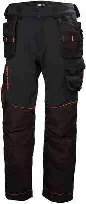 HELLY HANSEN WORKWEAR 2017 77441 CHELSEA EVOLUTION PANT Forlenget rygg for bedre komfort YKK -glidelås Bredt beltefeste for ekstra styrke og stabilitet Tommestokklomme 4-veis stretch