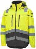 ISO 20471 YELLOW 100% Oxford Polyester - 165 g/m² EN 471 klasse 3 HiVis EN 343 3,1 vanntett/ventilerende med jakke som festes med glidelås EN 342 0,383 m2 K/W