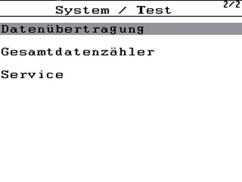 Bruk QUANTRON-E2 4 4.10 System/test I denne menyen utføres system- og testinnstillingen for operatørpanelet. Åpne menyen Hovedmeny > System/test. Bilde 4.