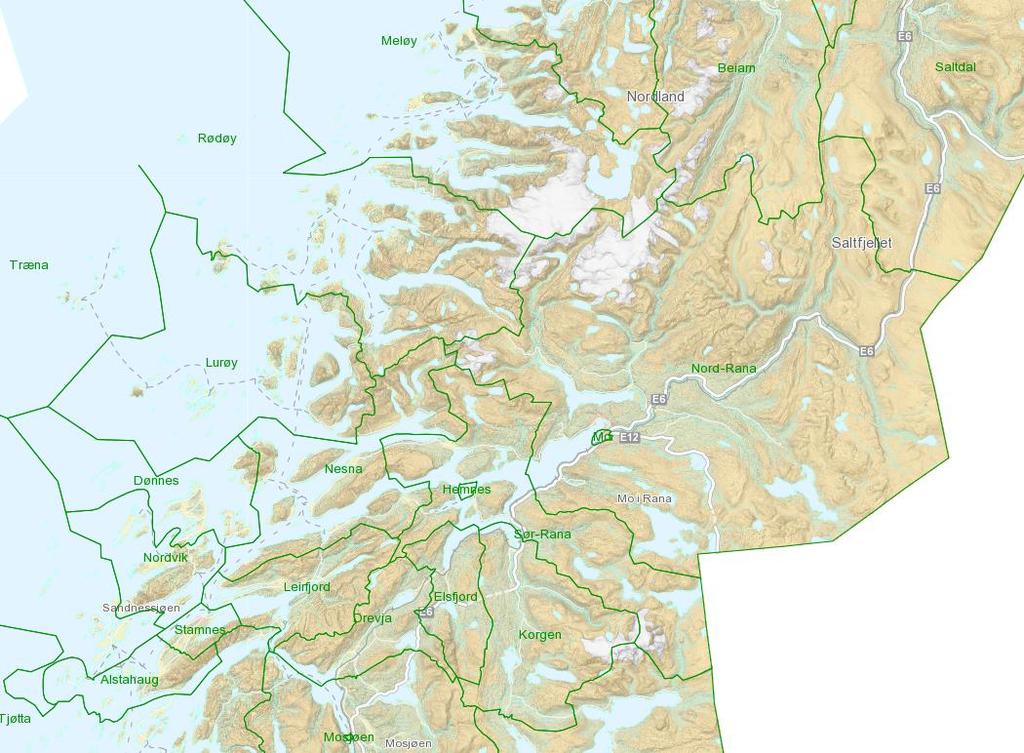 kommune utgikk fra Rødøe formannskapsdistrikt. Fra 1930 til 1957 var antallet kommuner relativt stabilt.